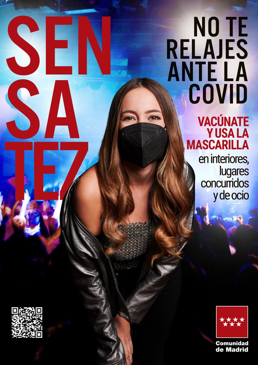 ComunidadMadrid's tweet photo. ✅ La campaña "No te relajes ante el Covid" se concentra en tres mensajes:

💉 Vacunarse.
😷 Usar la mascarilla en interiores.
💨 Ventilar adecuadamente espacios cerrados.

📲 Tiene una línea para jóvenes con acciones en Spotify, YouTube y TikTok.

➕Info: https://t.co/c3mB9ruLQZ https://t.co/gFHJhoOb3T
