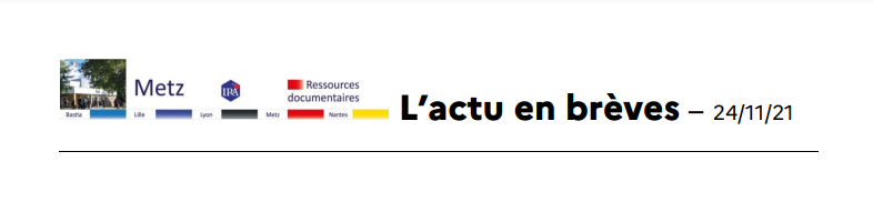 IRAdeMetz's tweet photo. #Veilledocumentaire : L'actu en brèves du 24/11 est en ligne sur le portail documentaire des IRA
A retrouver ici 👉 https://t.co/W2C92rH6LY https://t.co/fVejIaUHj7