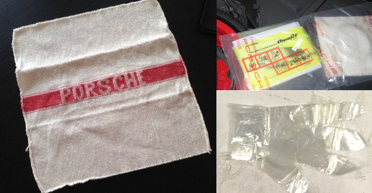 liquikult's tweet photo. @SpikeFeresten For those on a budget, you could opt for a 'Porsche Cleaning Kit' personally curated by Zuckerman. Murder rag, gloves, and large yellow disposal bag for use to clean up in an 'emergency'. #murderkit https://t.co/nrzMaLphQF