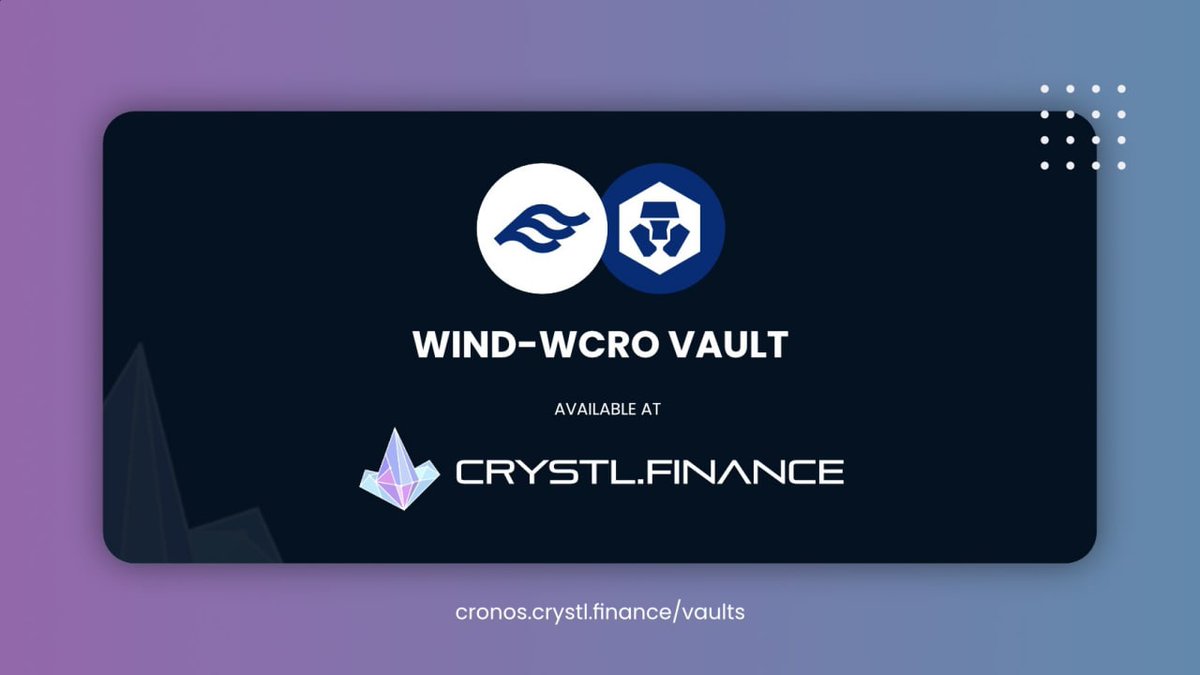Crystl_Esp's tweet photo. #CrystalCrew 😎¡Disfruta de un interés exponencial en $WIND - #CRO LP para @StormSwap_Fi! 🌪
🔥¡El Vault de StormSwap ahora está EN VIVO! 🤩
🚀 ¡Visite Crystl Finance en #Cronos para hacer crecer automáticamente su LP! 👇
#DeFi #voult #cronoschain #StormSwap https://t.co/9JxpWqsWyy