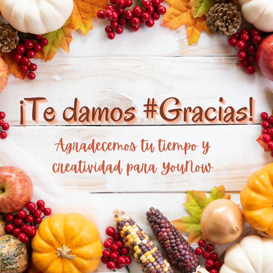 YouNowenEspanol's tweet photo. ¡Empezamos a agradecer desde hoy!🥮
🧡 Da las #Gracias y participa en el challenge de esta semana😊
Aprovechemos #Thanksgiving para dar lo que recibimos, compartir amor y comprensión!
¡Agradecemos que seas parte de nuestra comunidad! https://t.co/MAjzOy8VYk https://t.co/VOOrQJvDPn