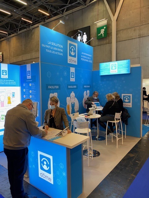 Nous sommes encore là !! 😀
Venez découvrir et tester notre application Dôme grâce à Isabelle Cruaud et  Stephane Bertin  sur le stand A35 !
A tout de suite !