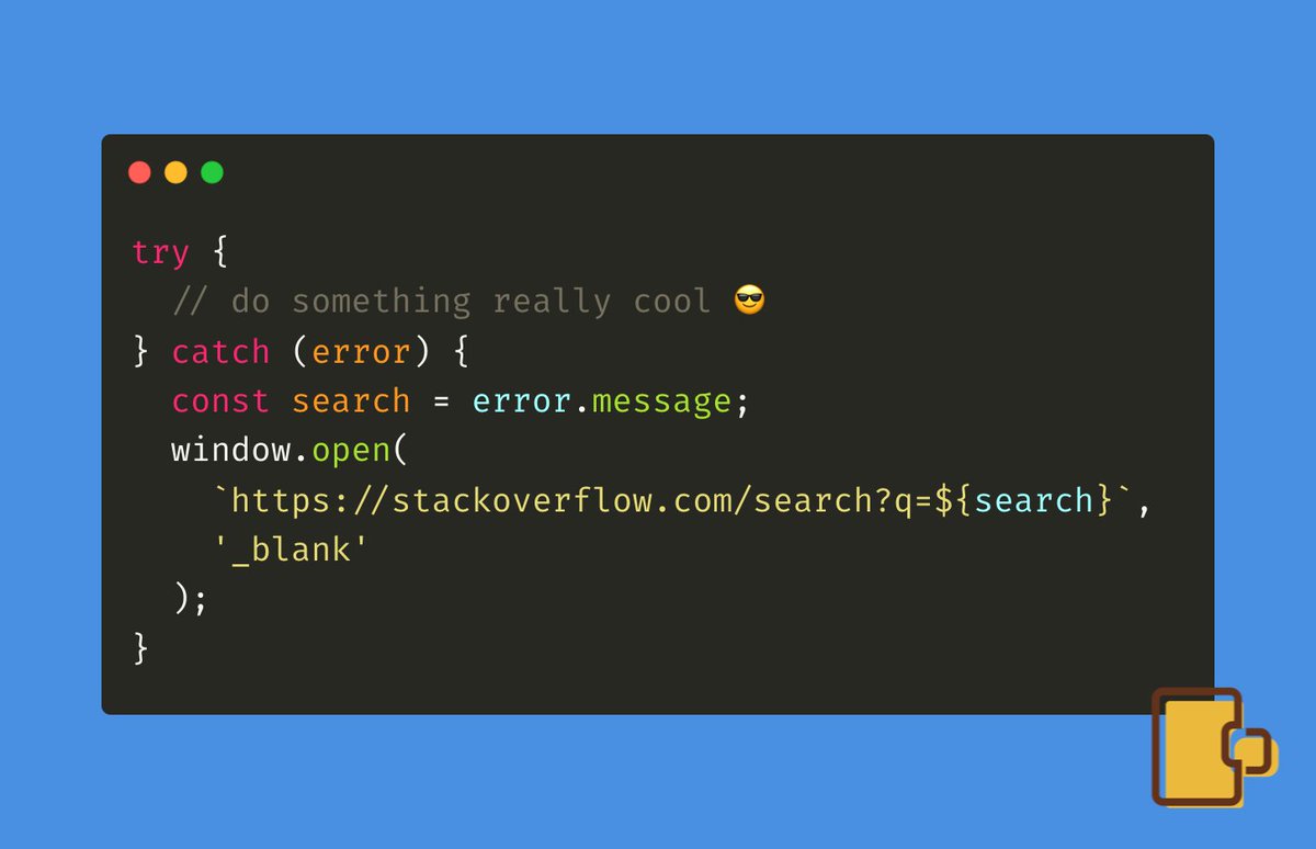 😂 Y así es cómo se depura cualquier error en JavaScript. ¿Debería añadir esta receta al repositorio con el resto? Seguramente sea a la que más recurrimos en nuestro día a día, ¿no?

💛 ¡Que tengáis un feliz miércoles!

#javascript #javascriptdeveloper #reactjs