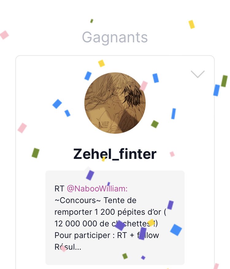 ~Résultat concours~ 

Félicitations à <a href="/Zehel_finter/">Zehel Finterliya</a> 

Merci à tous d’avoir participé ! 😁
Un autre concours arrive bientôt 😏