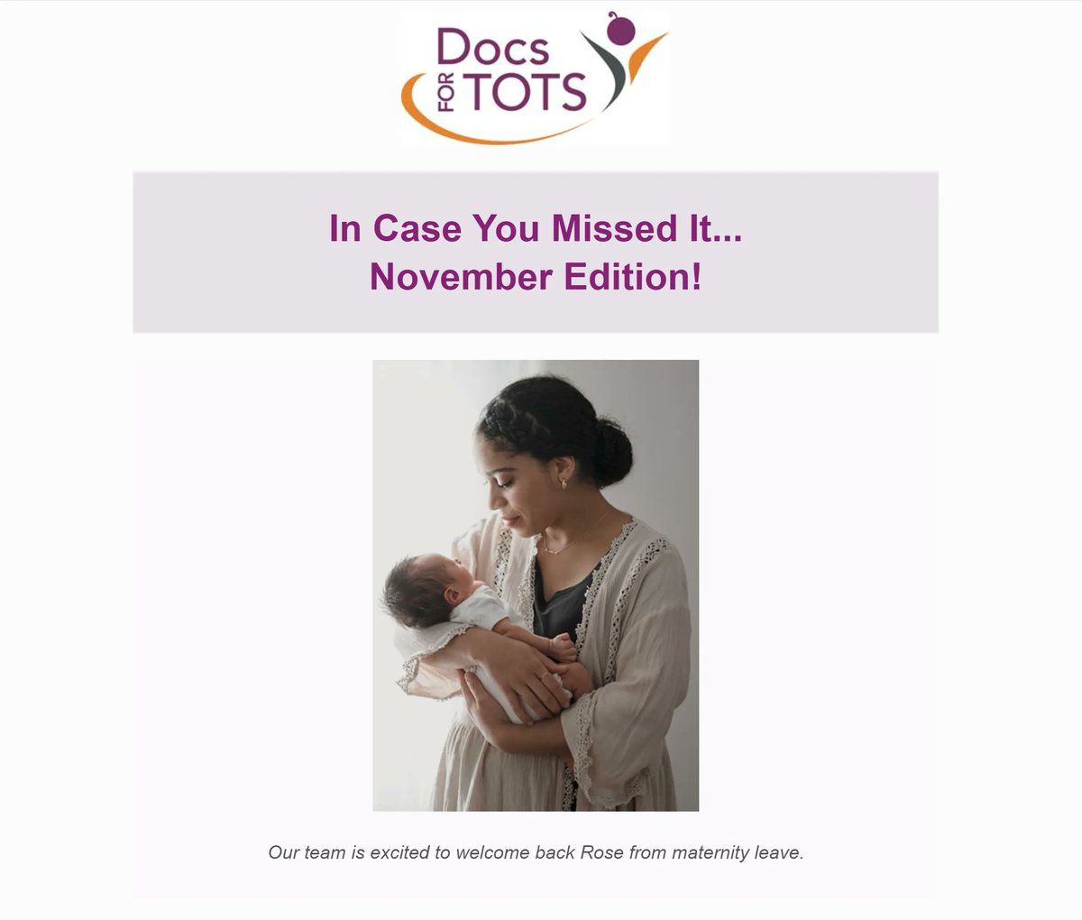 DocsForTots's tweet photo. Have you checked out our newsletter? See what @DocsForTots is reading and be in the know of our current work. #SocialEmotional #DevelopmentalScreening #families https://t.co/ks2SHp0tDB
