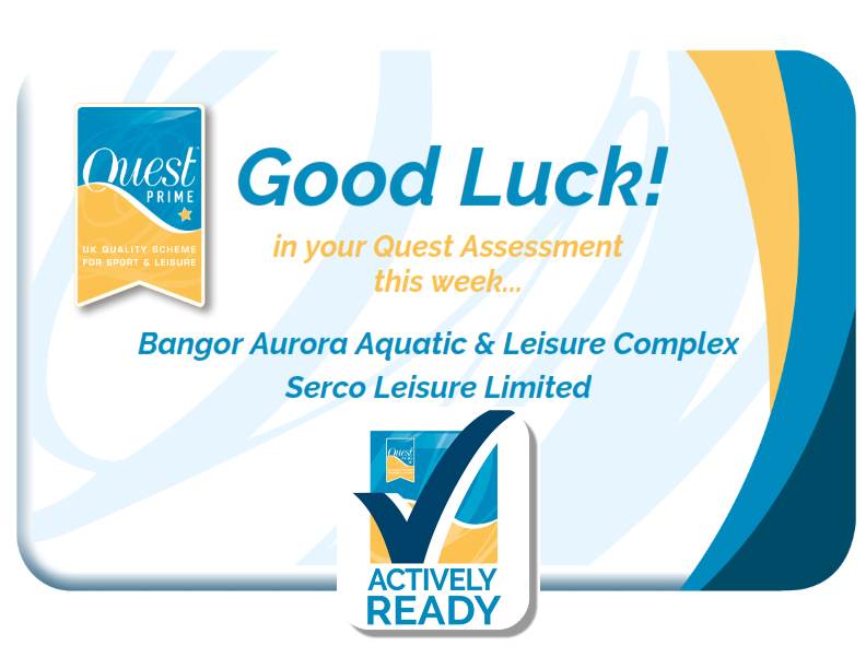 QuestInLeisure's tweet photo. We were on site at Bangor Aurora Aquatic and Leisure Complex - @sercoleisure to complete their Quest Prime Plus (Recovery) Assessment! We hope your assessment went well! Look out for the Quest 'Actively Ready' sticker on their door!
#ActivelyReady #Quest #QuestPrime #Serco https://t.co/jJGaB9CHdE
