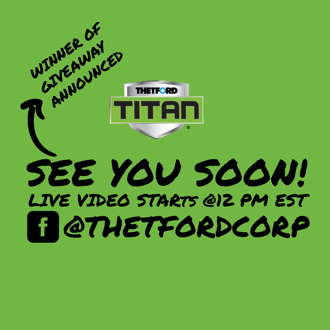 TODAY IS THE DAY! The LIVE video starts @ noon EST and you can see if you won a 4 WHEEL 21 GALLON TITAN® TOTE! We will be announcing the winners of the Titan® Tote GIVEAWAY! Be there, we will see you soon!