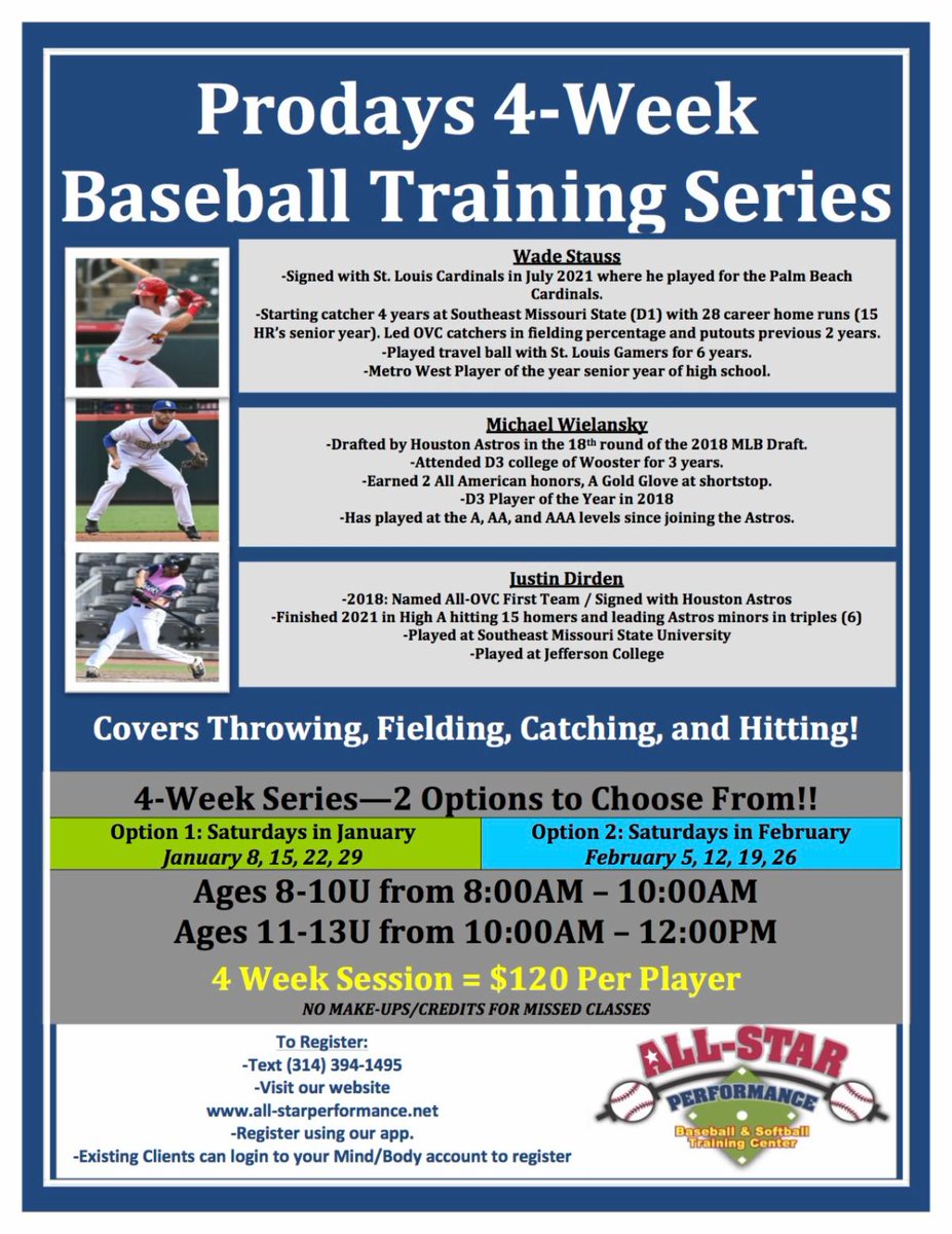 AllStarStlouis's tweet image. Pro Day Clinic Series! Great Opportunity to Train with current Professional Athletes
#GreatInstruction #GreatMentors
conta.cc/3DOKGOD