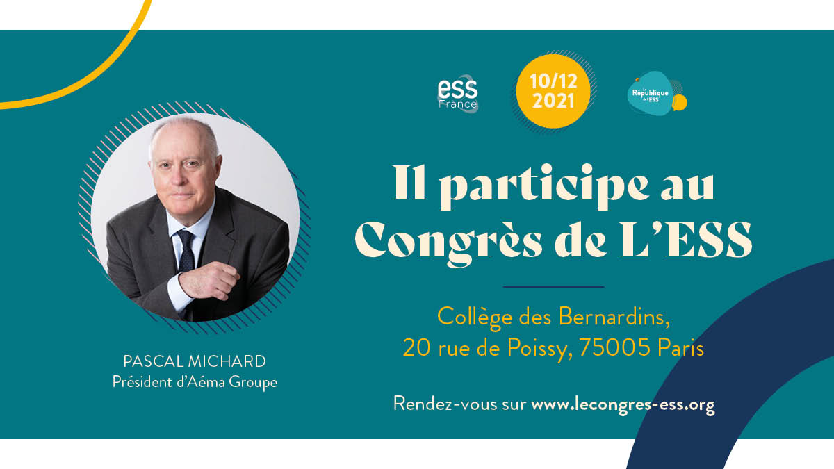 ESS_France's tweet photo. ✨ #CongrèsESS 〰 #PascalMichard, Président d'@Aema_Groupe sera parmi nous !
Il interviendra lors de l'atelier "Faire entrer la société dans l'entreprise".
🕐 10 décembre, 14h-15h15
Découvrez le programme 👉 https://t.co/CQlxSQUlKu https://t.co/DqrjawQj7A