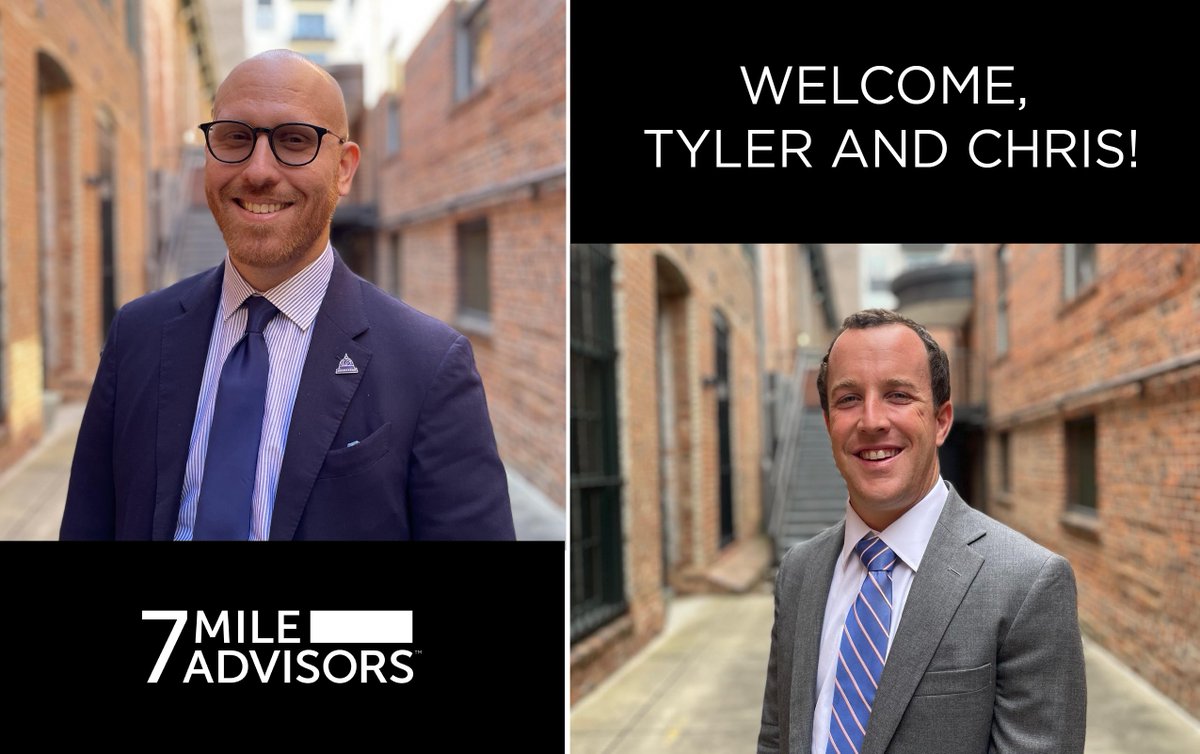 We are pleased to welcome Tyler Ratterree and Chris McConnell to our growing 7 Mile team! Chris joins as a Senior Analyst after recently completing his MBA at New York University, and Tyler joins as an Analyst from PwC. Welcome to the team! #7MAteam #Charlotte #InvestmentBanking