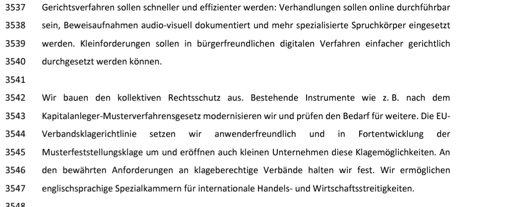 Der #Koalitionsvertrag bringt Digitales in die Ziviljustiz: Online-Verhandlung, Videoprotokoll und Online-Bagatellverfahren.
