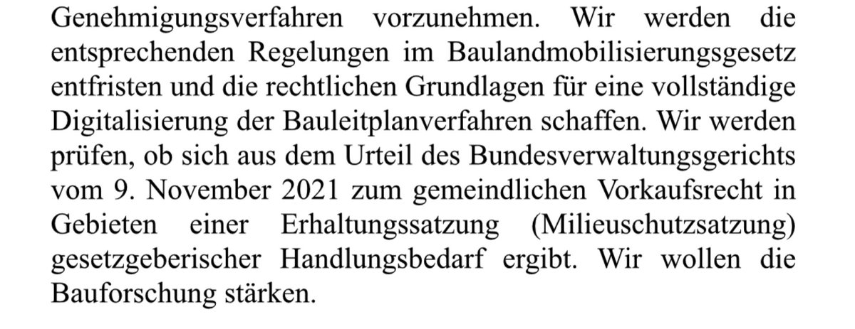 #Ampel im Bund will laut #Koalitionsvertrag nur prüfen, ob sie #Vorkaufsrecht wieder ermöglichen. 

Das ist wirklich wenig, denn auch sonst keine echten Fortschritte für Mieterinnen und Mieter
