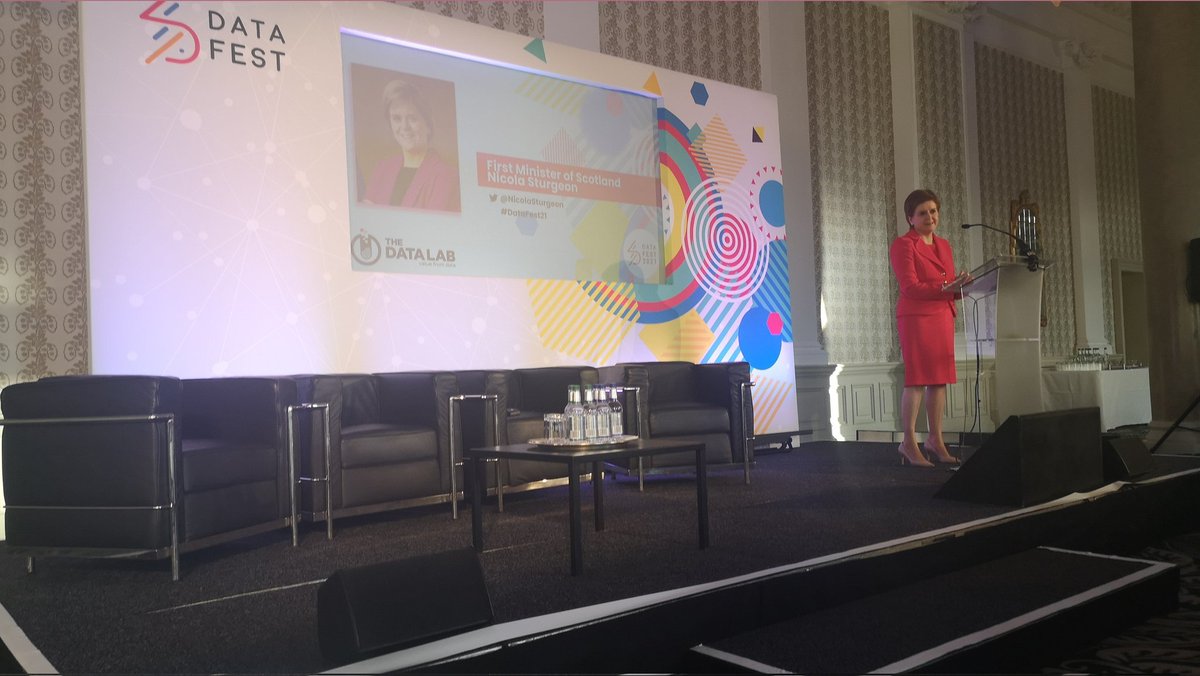 digitfyi's tweet image. A very special guest at #datasummit21, by way of First Minister, Nicola Sturgeon, takes the stage to move us into the final part of the day. 
@DataLabScotland