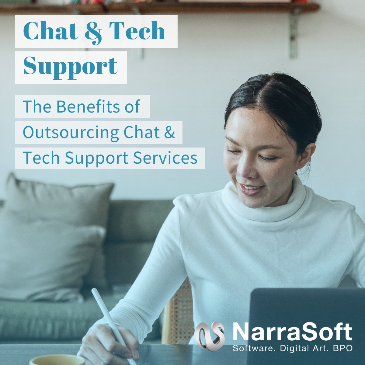 narrasoft's tweet photo. #NarraSoft's expert chat &amp; tech support specialists are here to serve you and your customers 24/7! 

Read about the benefits of #outsourcing chat &amp; tech support specialists here.

#chatsupport #techsupport #customerservice #customerexperience #livechatagents #livechatsupport https://t.co/8rVHJ31O0a
