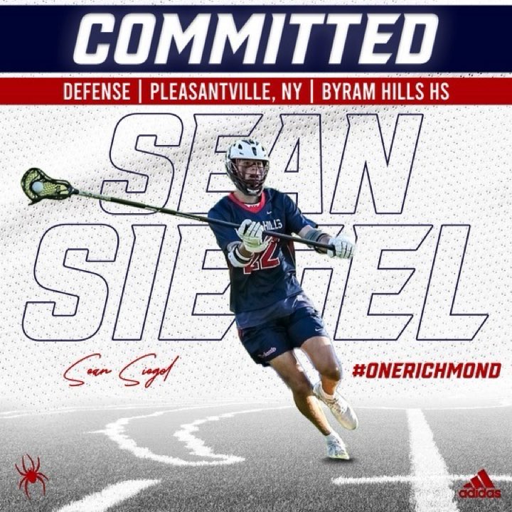 seansiegel22's tweet photo. I am humbled and proud to announce my verbal commitment to the University of Richmond. I want to thank my family, coaches, and teammates who have helped me get to this point in my career. Excited for the next chapter. Go Spiders!! 🕷 #OneRichmond @SpiderMLAX https://t.co/dq5WrQY8OY