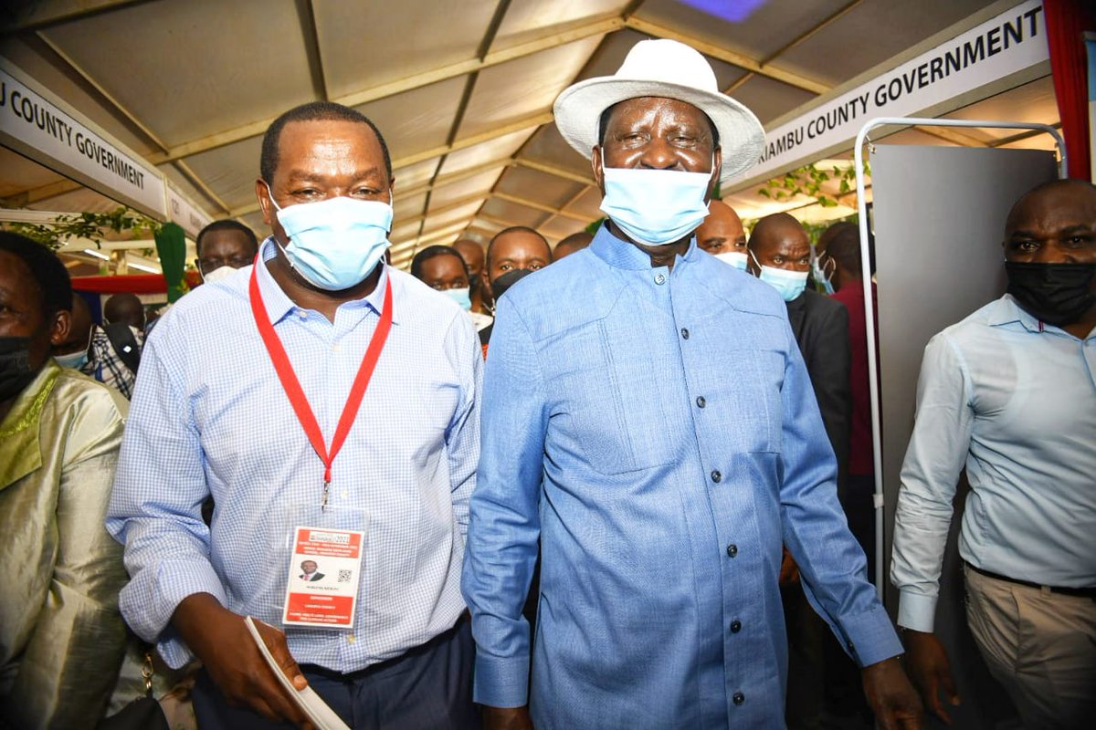 KiamaKaara's tweet photo. #DevolutionConference2021 is underway. @LaikipiaCountyG @NdirituMuriithi with colleague @KenyaGovernors @GovernorNyoro @mamangilu @DrAlfredMutua @GovFKimemia visiting the exhibition booths with @RailaOdinga @mucheru #MakingDevolutionWork #StrengtheningDevolution #ThisIsLaikipia https://t.co/KgVjKTdPzN