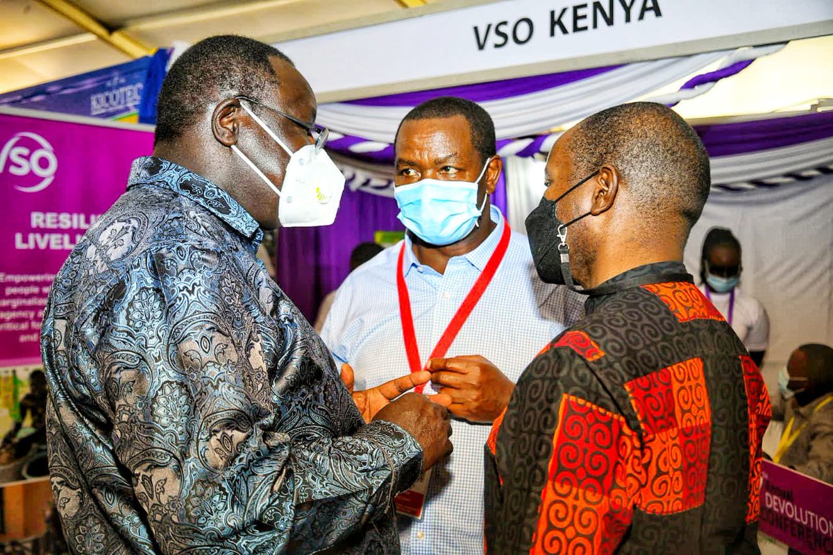 KiamaKaara's tweet photo. #DevolutionConference2021 is underway. @LaikipiaCountyG @NdirituMuriithi with colleague @KenyaGovernors @GovernorNyoro @mamangilu @DrAlfredMutua @GovFKimemia visiting the exhibition booths with @RailaOdinga @mucheru #MakingDevolutionWork #StrengtheningDevolution #ThisIsLaikipia https://t.co/KgVjKTdPzN