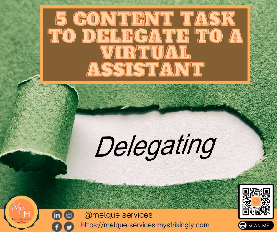 melquedeza's tweet photo. Here are some content marketing tasks you can start delegating to your VA today.
✔️1. Content Strategy
✔️2. Content Creation
✔️3. Technical Tasks
✔️4. Creative Design
✔️5. Content Scheduling
😚🤑👩
#delegate
#virtualassistant 
#virtualassistantservices 
#freelance https://t.co/QYVZrXn4P3