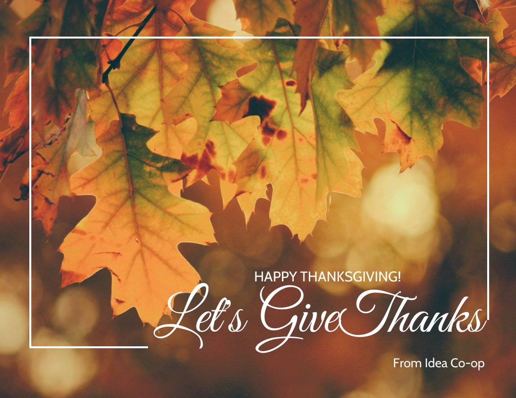 IdeaCoopIndiana's tweet photo. Happy Thanksgiving! Let's give thanks. https://t.co/i0m3CfK1dg