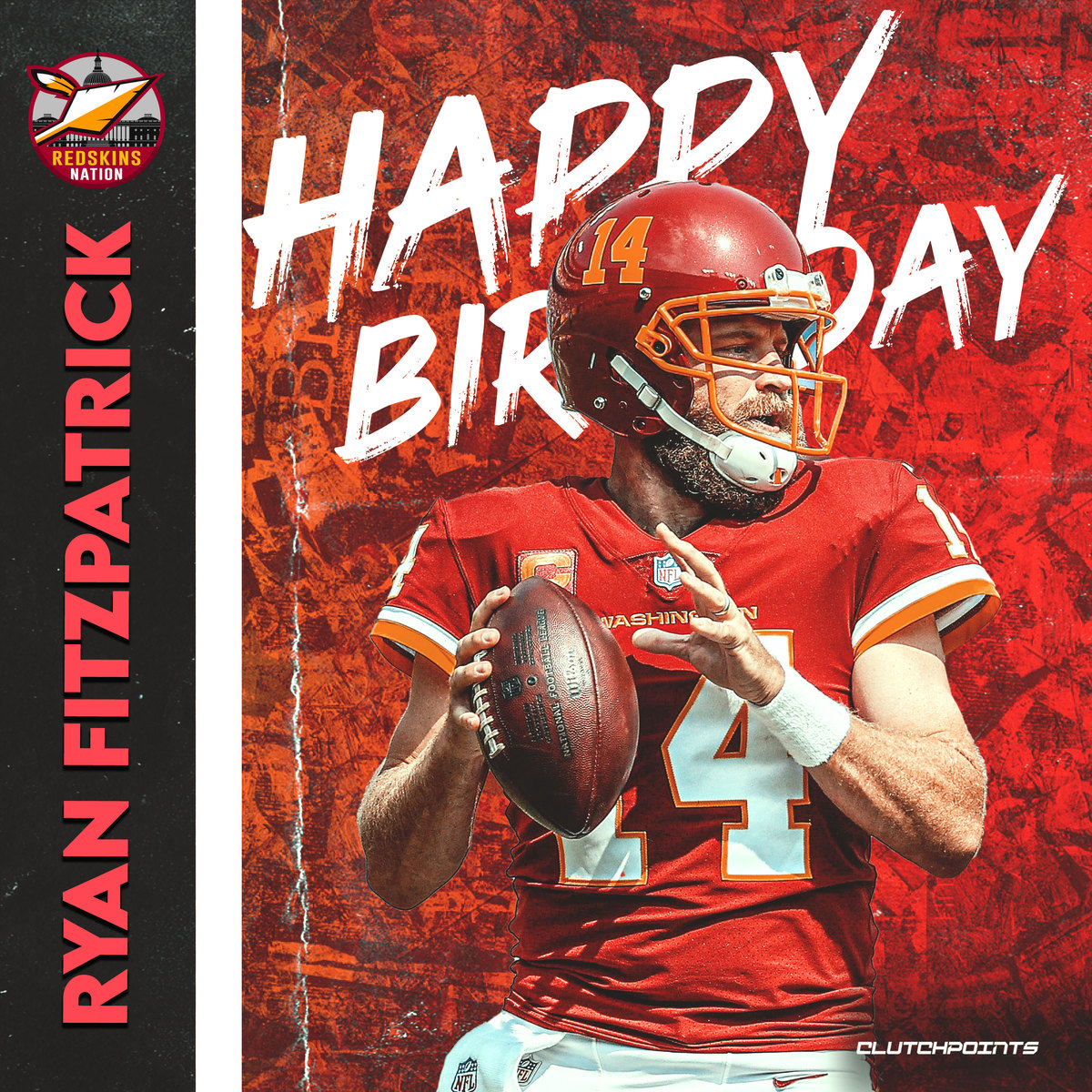 Join Redskins Nation in greeting Ryan Fitzpatrick a happy 39th birthday! 
