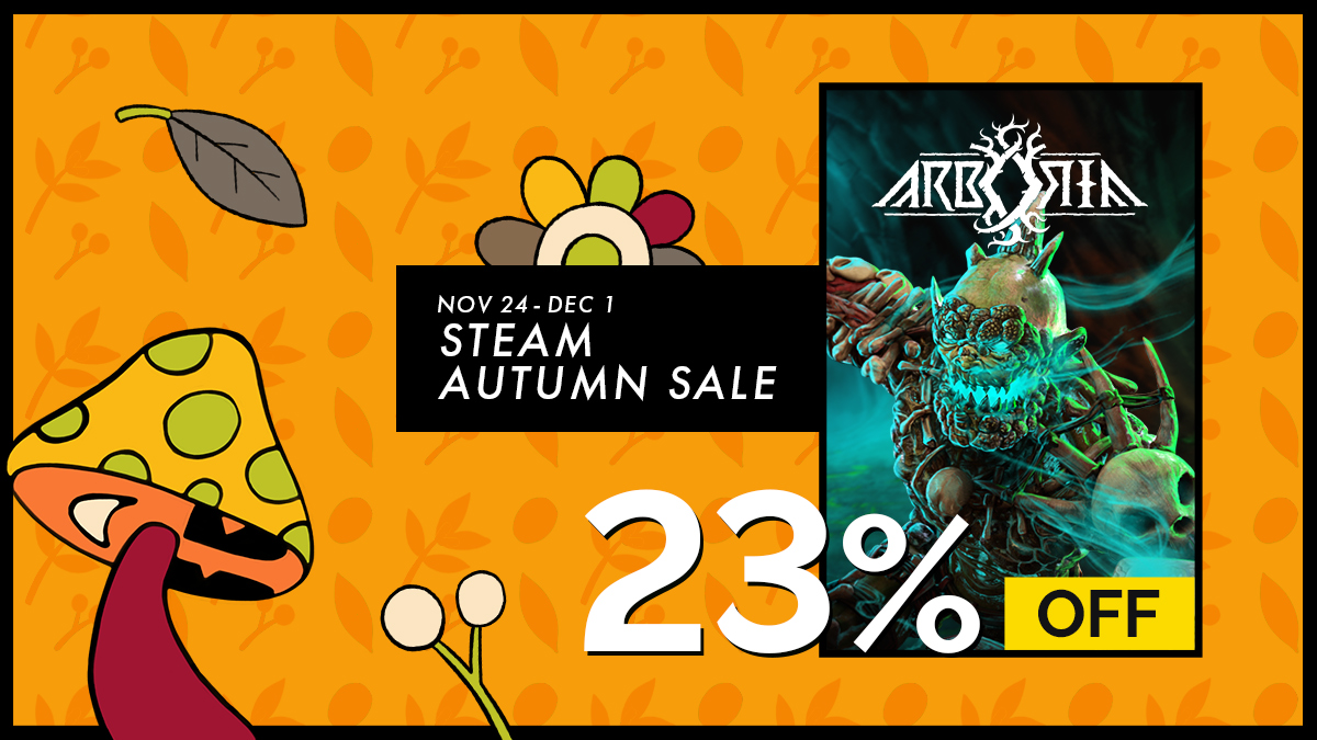 Yotunz! Arboria is now 23% off on Steam. Get the game by December 1 and have fun destroying creepy monsters in gritty dungeons. Only you can save your tribe! ⚔️
👉 bit.ly/32kyabw

#roguelite #actionRPG #fantasy #indiegame #gamedev #gaming #RPG #blackfriday