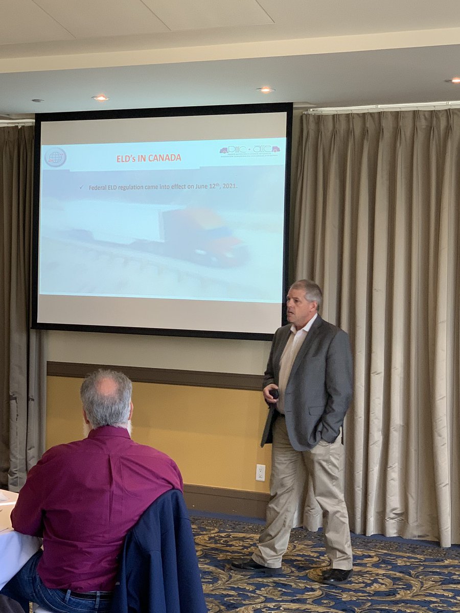 MalhotraSud's tweet photo. @privatefleets President @mikecm77 sharing updates on ELD at the @TTSAOontario Carrier’s group meeting.
#Transport #logistics #drivers #eld #elogs https://t.co/1KLeXlRiQw