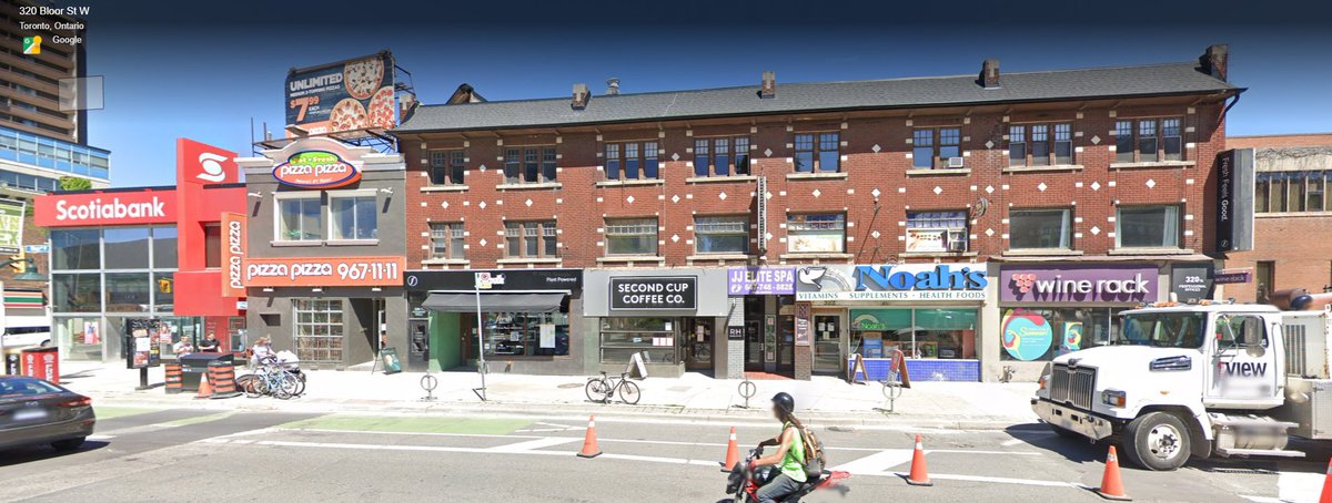 I have some fond memories of that Second Cup during university and Wine Rack was the latest-open wholesale booze outlet I had access to when living down the street at 666 Spadina...this is above the intersection of our two biggest subway lines it can go.