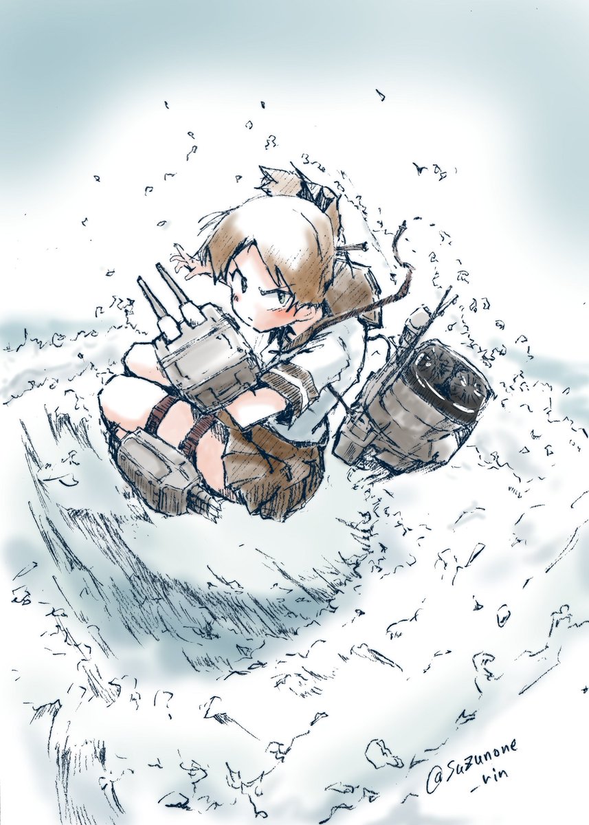 艤装描くのって大変だけどカッコよく見せたくてなんだかんだ頑張って描いてしまう。 