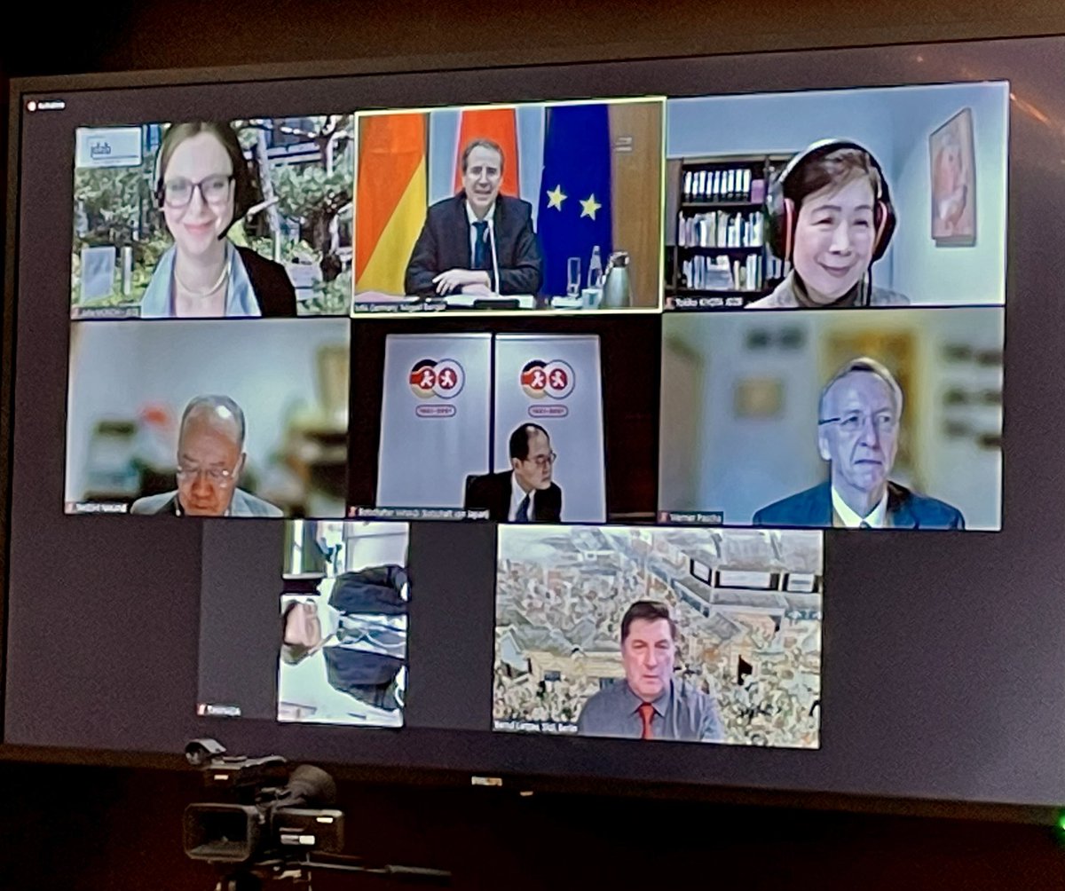 The Board of Directors of the Japanese-German Center Berlin held its 68th meeting today. We have set the course for a new strategic direction of #JDZB, a much-valued and important platform for 🇩🇪-🇯🇵 dialogue. Looking forward to 2022 events! <a href="/BotschaftJapan/">Botschaft von Japan in Deutschland</a> <a href="/GermanyinJapan/">ドイツ大使館🇩🇪</a>