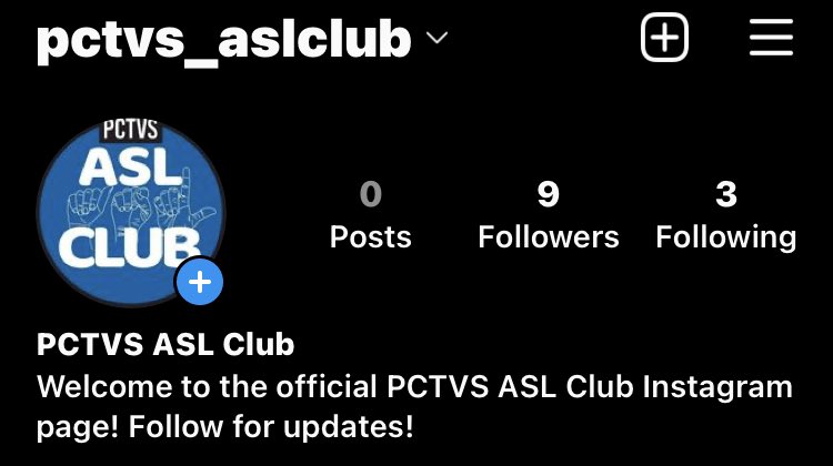 PCTVS_ASLCLUB's tweet photo. Hello everyone! Follow us on Instagram @pctvs_aslclub! https://t.co/KxxCCTvanh