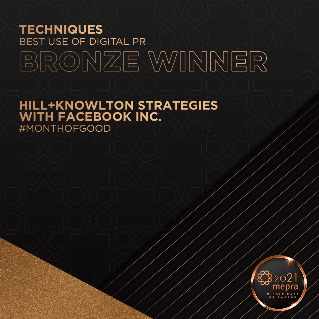 Big wins for Gambit Communications, <a href="/UAEmediaoffice/">UAEGOV</a> and <a href="/HK_METIA/">Hill & Knowlton METIA</a> as they take home the Gold, Silver and Bronze respectively in the Best Use of Digital PR category at this year’s #MEPRAAwards. #PRAwards #MiddleEastPR