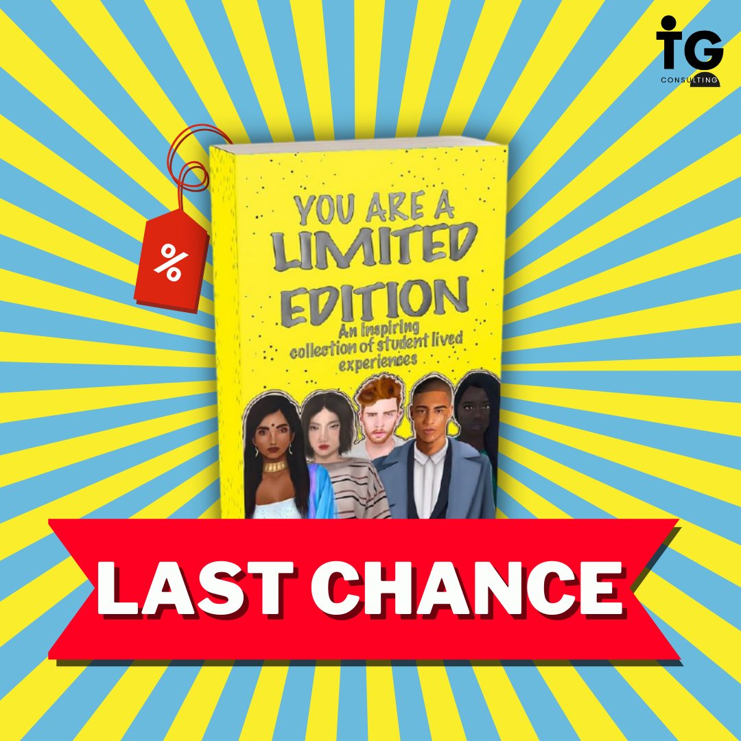 ⏰Last chance to get the discounted rate for bulk orders on our You Are A Limited Edition book ⏰

Our discounted rate ends today! Email info@tgconsultingltd.co.uk for a price list.