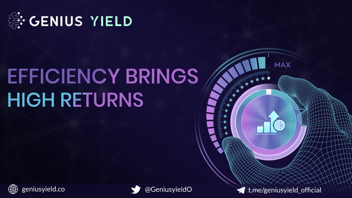 Genius Yield efficiently allocates your capital, ensuring the highest return for users who contribute liquidity. 

It is something unique in the Cardano ecosystem #GeniusYield #Cardano #Ada #DeFi #Blockchain #Crypto