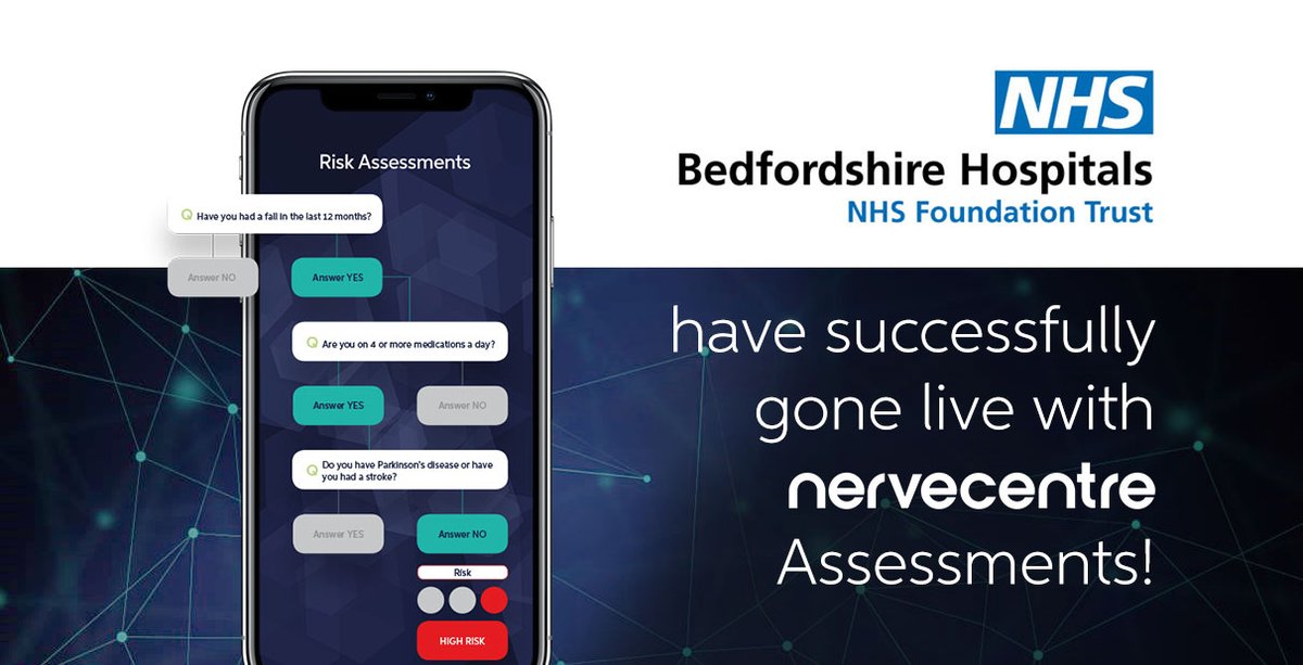 nervecentrehq's tweet photo. Well done to @LandDHospital on the go-live of 16 assessments on 5 wards! It's been a pleasure to work with you and we look forward to the continued rollout. https://t.co/1IwdPtUbhh