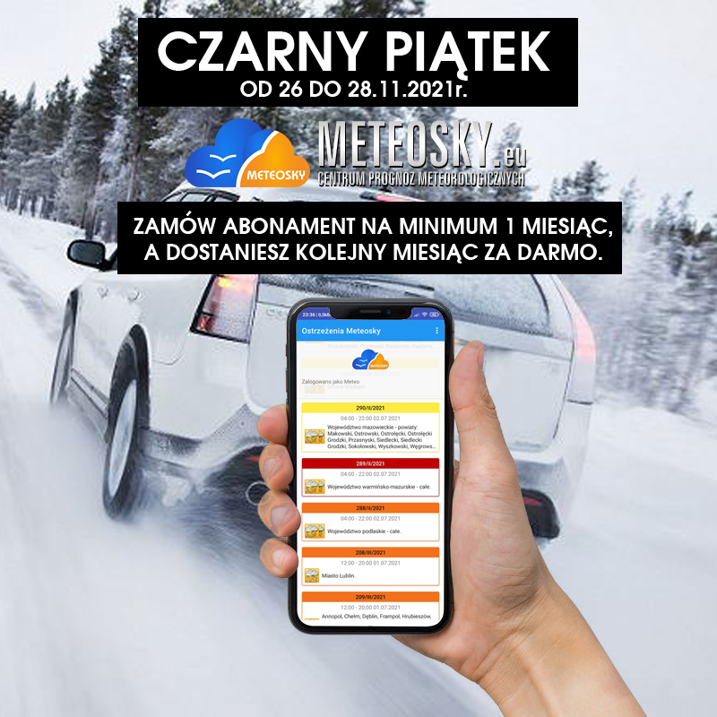 meteosky's tweet photo. NIE CZEKAJ AŻ POGODA CIEBIE ZASKOCZY !
Zamów powiadamiania o zagrożeniach na telefon komórkowy lub tablet na minimum 1 miesiąc, a kolejny miesiąc dostaniesz za darmo. Tylko 12 zł za miesiąc.
https://t.co/KwsoZNALRN https://t.co/8QETDdhnmB
