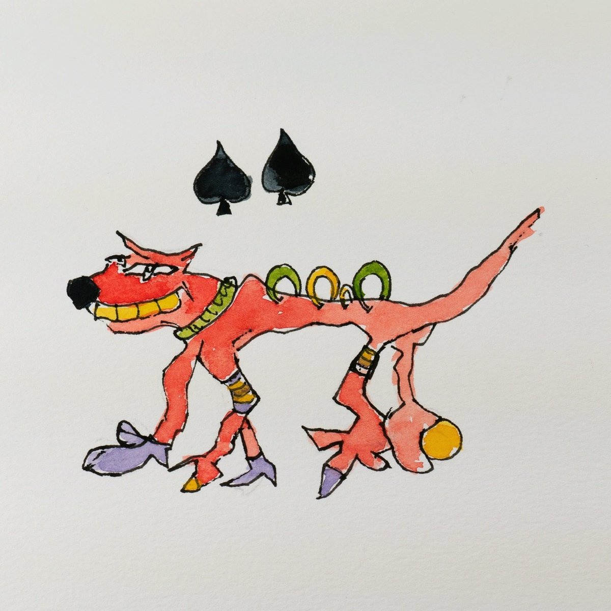 BlackNoses_NFT's tweet photo. Hmmm, why those two spades? Wait, other blacknoses have hearts, clubs, maybe...

#NFT #Solana #NFTs #SolanaNFTs https://t.co/u1tdZ2dbni