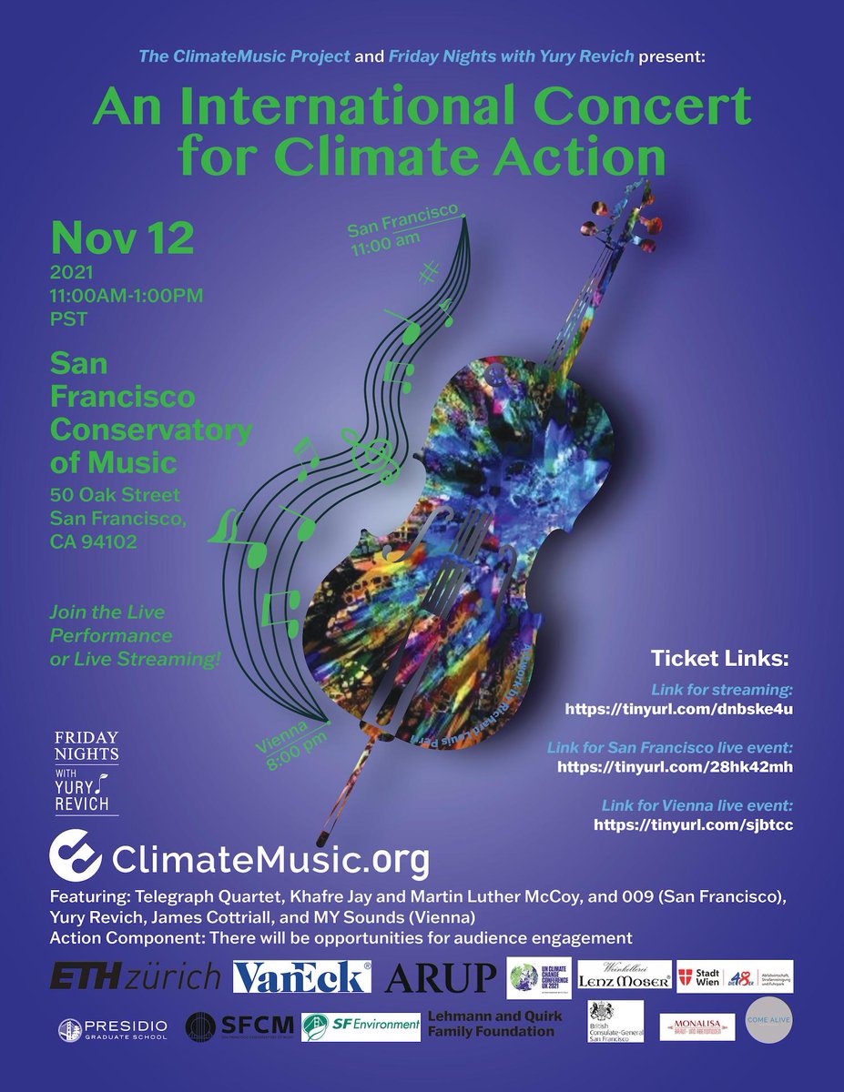telegraph4tet's tweet photo. Today we perform #RichardFestinger’s Icarus in Flight at @SFConservMusic, for @ClimateMusic & @YuryRevich's bi-continental event!
The performance will stream online at:
11am PT / 2pm ET / 8pm CT.
Tickets: https://t.co/HXqK6LW0bO
Free live stream: https://t.co/WlZ18S11pa https://t.co/NW9IIarMOM