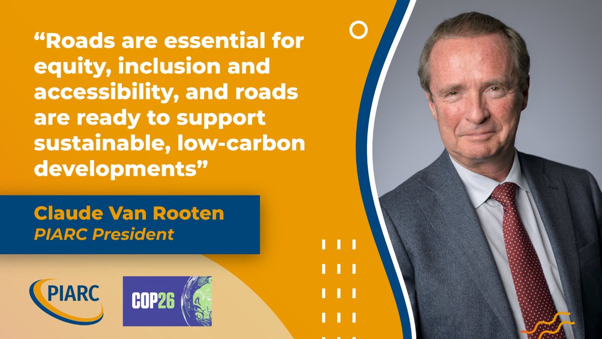 #COP26 

During the 2nd UN World Conference on Sustainable Transport, PIARC President Claude Van Rooten introduced a series of initiatives like the encouragement of co-modality and multi-modality to achieve the Sustainable Development Goals.