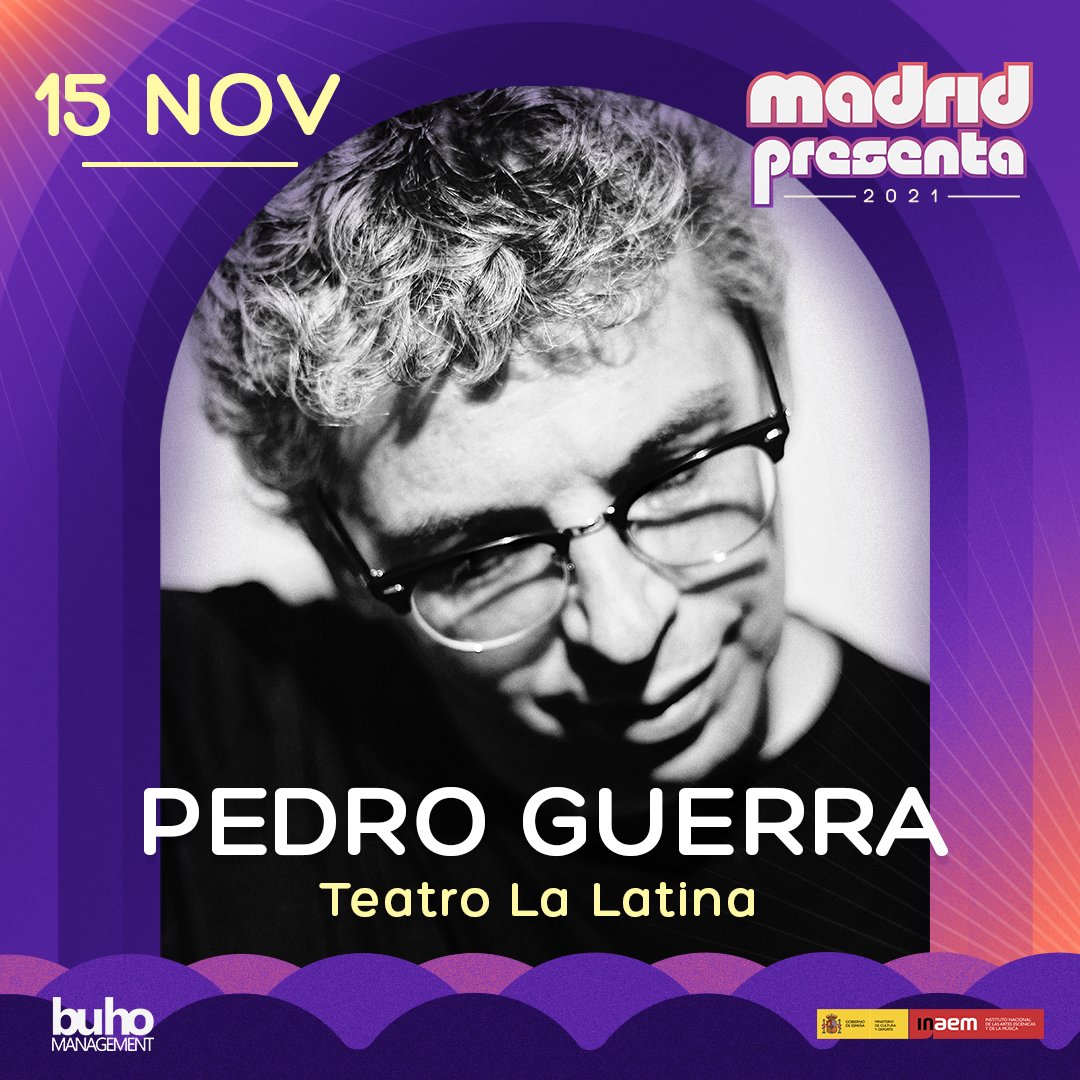 madridpresenta's tweet photo. El próximo lunes día 15 os esperamos en @TeatroLaLatina para disfrutar de la presentación en #MADRID del nuevo trabajo de nuestro querido amigo @_guerrapedro.

¿Aún no tienes tu entrada? ¡Pues corre a https://t.co/57e3454RBb y hazte con ella!

#MadridPresenta21 #CulturaSegura https://t.co/ggi1M1iLji