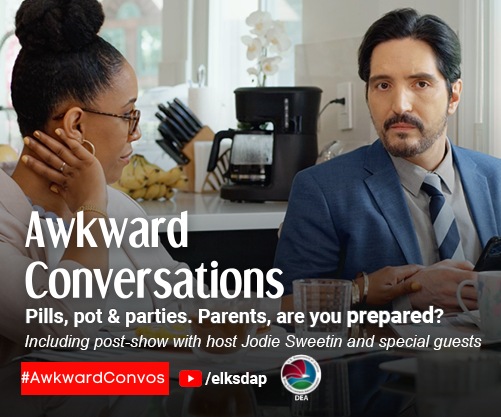 DEAHQ's tweet photo. COMING SOON!  "Awkward Conversations," a PSA short-form series, that covers the awkwardness of family discussions around drugs and alcohol use. The series will be released by #DEA and the Elks Drug Awareness Program on November 15th at https://t.co/GlF62aIlKX  #AwkwardConvos https://t.co/by0SSPb6RE