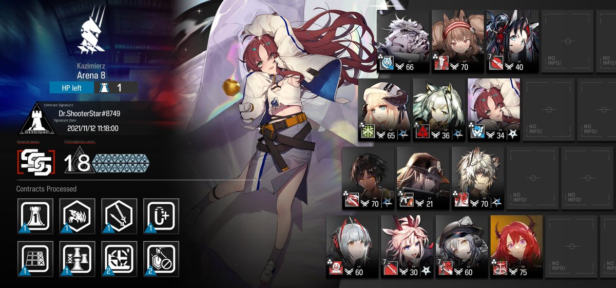 shooterStar09's tweet photo. ¡Lo logré! ¡Al segundo día lo logré!
Veré si puedo llegar más lejos pero mientras la medalla arcoiris ya conseguí 💖
#Arknights #cc #ContigencyContract https://t.co/3GRaWUbyZq