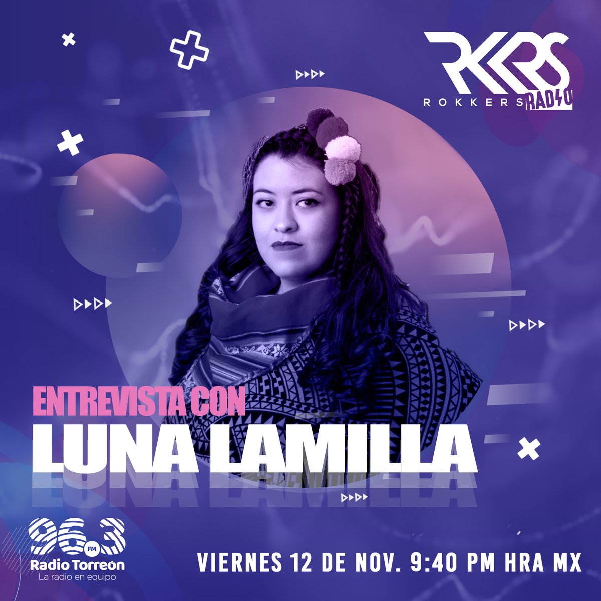 En unas horas más! 🔥

Viernes de #RokkersRadio 📻
9:00 p.m. por Radio Torreón 96.3 FM o en streaming  
torreon.gob.mx/radiotorreon.c…

Entrevista con <a href="/daliakeyoficial/">.</a> y <a href="/Luna_Lamilla/">Luna Lamilla</a> 
Conducen: 
<a href="/nosoysylvana/">Hija de Venus 🧜‍♀️💜</a>  y <a href="/HolaSoyNeil/">Armando</a>