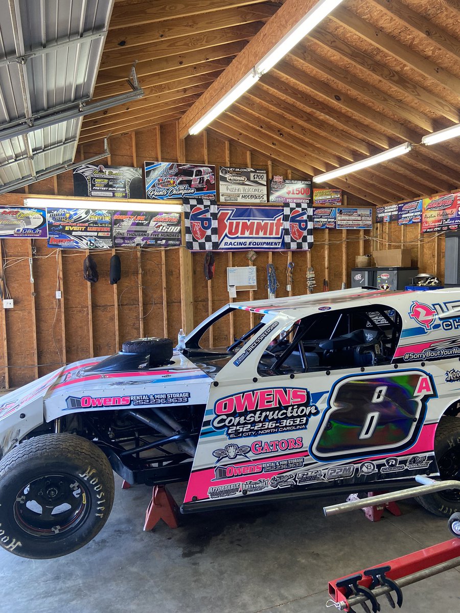 Decided to hang up some of our checks from this season, hopefully we can add another one tomorrow from the <a href="/SEDirtModSeries/">South East Dirt Modified Series</a> race at our hometrack <a href="/countylinenc/">County Line Raceway</a>.