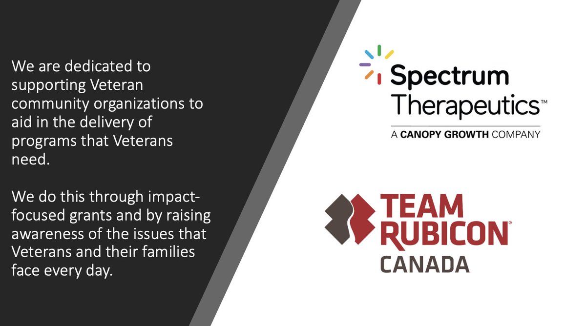 In conjunction with our parent company <a href="/CanopyGrowth/">Canopy Growth</a> we are proud to support <a href="/TeamRubiconCAN/">Team Rubicon Canada</a> with a $30,000 grant to help fund their mission. Learn more here: bit.ly/3mZI2PV
Learn more about <a href="/TeamRubiconCAN/">Team Rubicon Canada</a> &amp; their mission: team-rubicon.ca
#BuiltToServe #Veterans