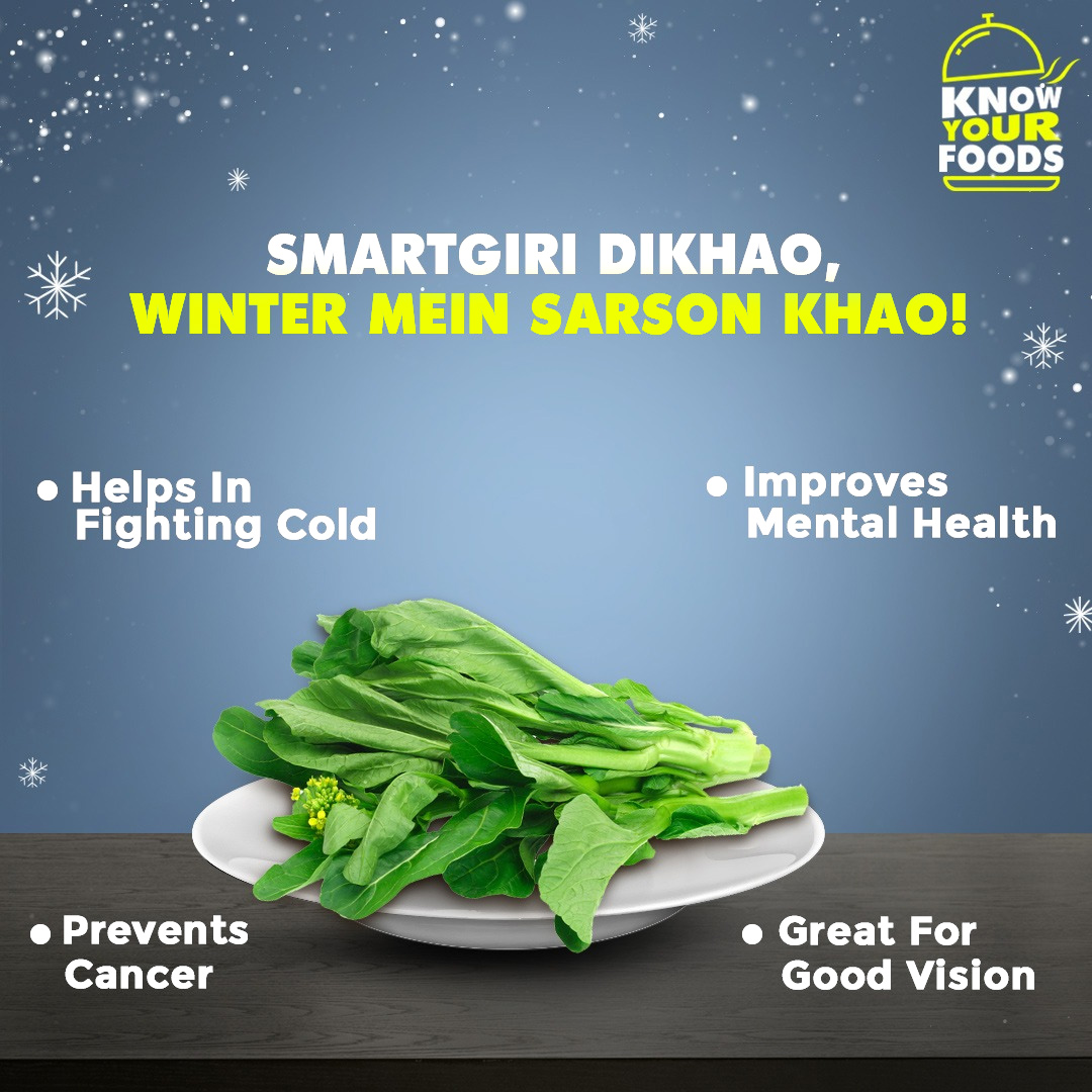 SMARTBazaarIn's tweet photo. #KnowYourFoods: The season for sarson ka saag is here! 😋 Relish this delicious dish with your favourite Makki di roti and get all the health benefits! #SMARTSuperstore https://t.co/WUVvX75A3E