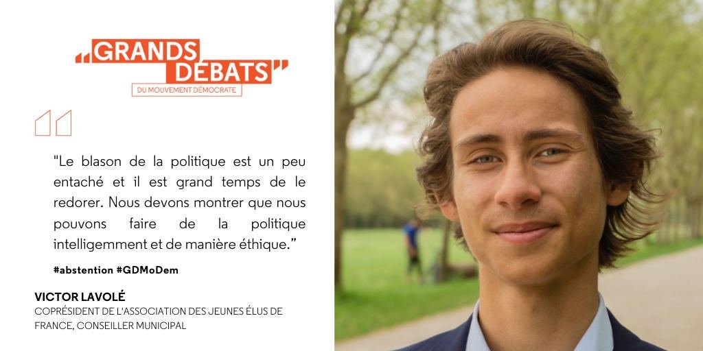 MoDem's tweet photo. @MariePierreV @PDE_EDP @modembzh @JDemBZH 🗣️ "Le blason de la politique est un peu entaché et il est grand temps de le redorer. Nous devons montrer que nous pouvons faire de la politique intelligemment." @LavoleVictor
#GDMoDem #Abstention https://t.co/XSJZ9kodte