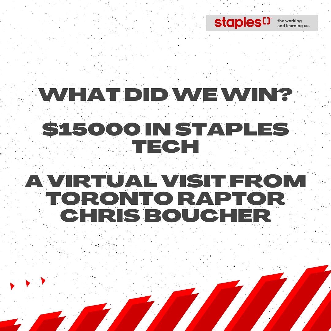 ONEKCI's tweet photo. WE HAVE SOME BIG NEWS! ❤️💛🖤@StaplesCanada so thankful for the opportunity to showcase our spirit! @wrdsb https://t.co/fHSJ4YreQy