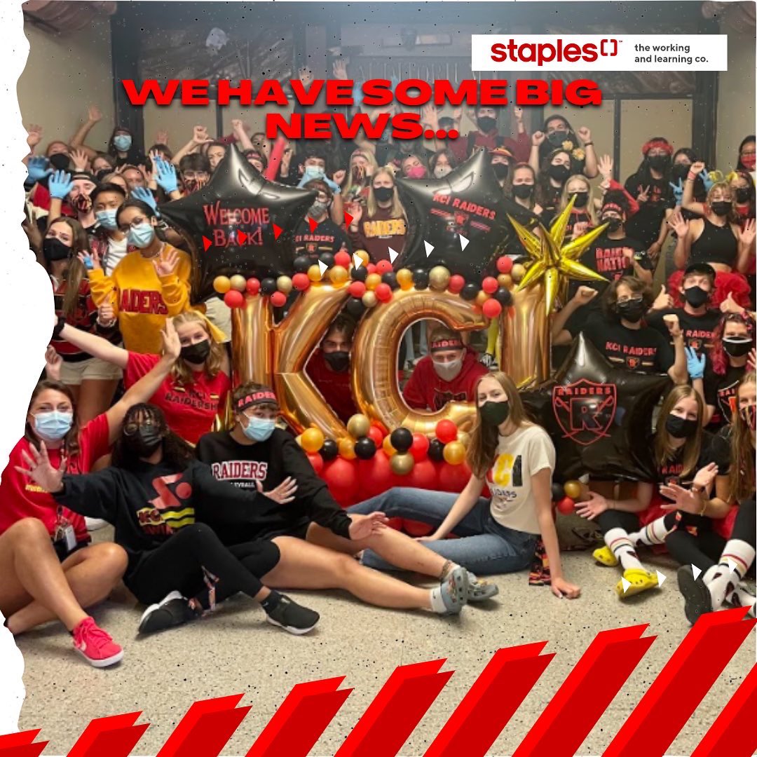 ONEKCI's tweet photo. WE HAVE SOME BIG NEWS! ❤️💛🖤@StaplesCanada so thankful for the opportunity to showcase our spirit! @wrdsb https://t.co/fHSJ4YreQy