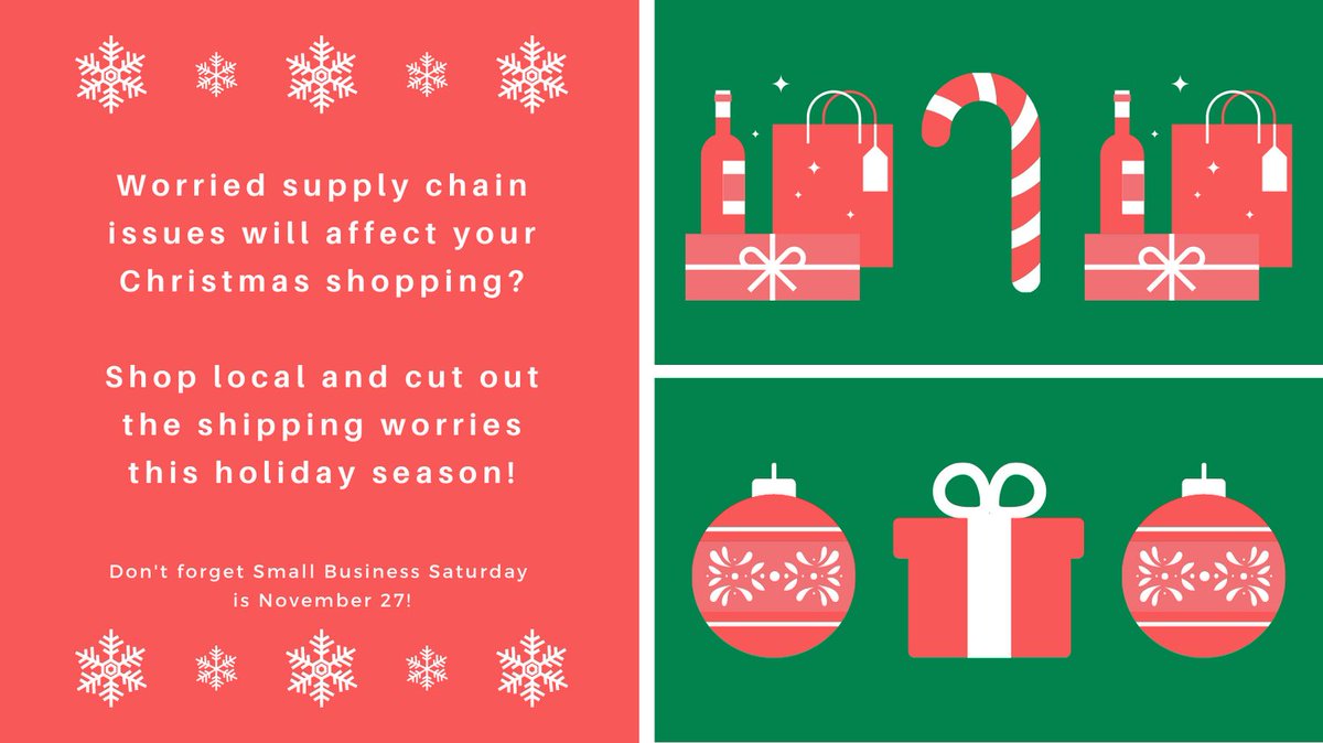 #shoplocal this holiday season to avoid long shipping delays. #shopsmall #smallbiz #holidayshopping #supplychain