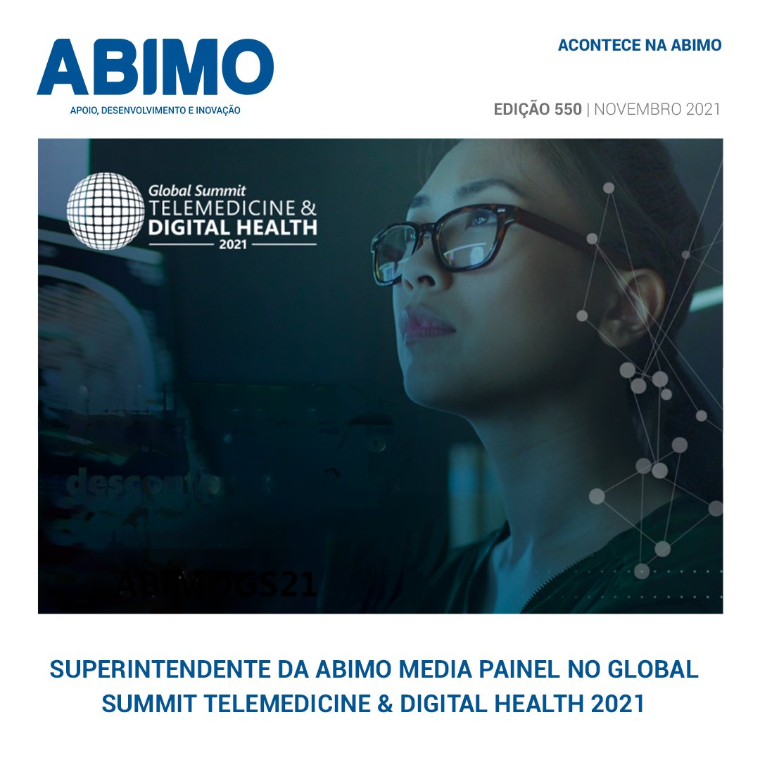 abimobr's tweet photo. Com a longa experiência adquirida representando a indústria brasileira de dispositivos médicos, a #ABIMO mediou painel no Global Summit Telemedicine & Digital Health 2021. Quer saber mais sobre este e outros assuntos? Leia a nossa news https://t.co/UY80yGBFgz e fique por dentro! https://t.co/xdkezhCcjv